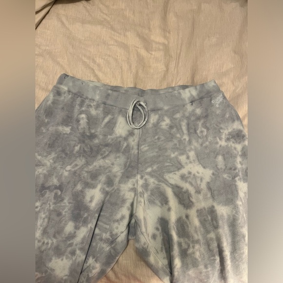 Victoria’s Secret Blue Tie-Dye Jogger with Logo on Side and Metal VS on Ties - Picture 5 of 8